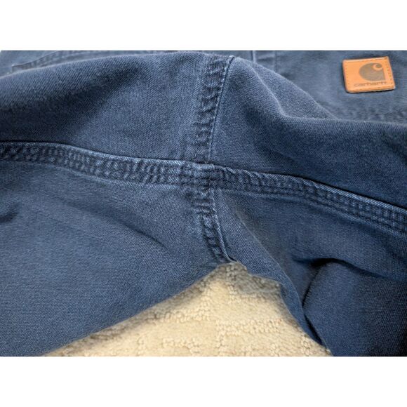 Carhartt Carpenter Pants Mens 32X34 Navy B159 NVY Loose Fit Utility Workwear - Picture 10 of 12